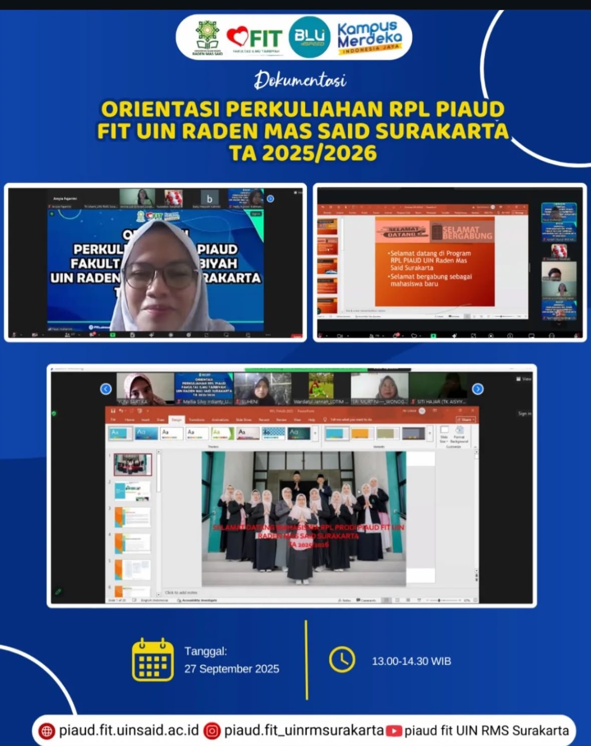 Orientasi Perkuliahan Mahasiswa RPL PIAUD Menjadi Awal Perjalanan Akademik di FIT UIN Raden Mas Said Surakarta